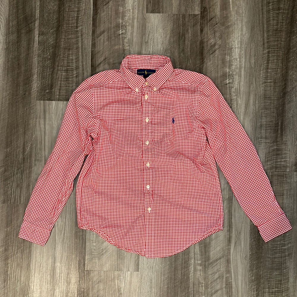 Ralph Lauren Gingham Long Sleeve Button Down - Large (14/16)